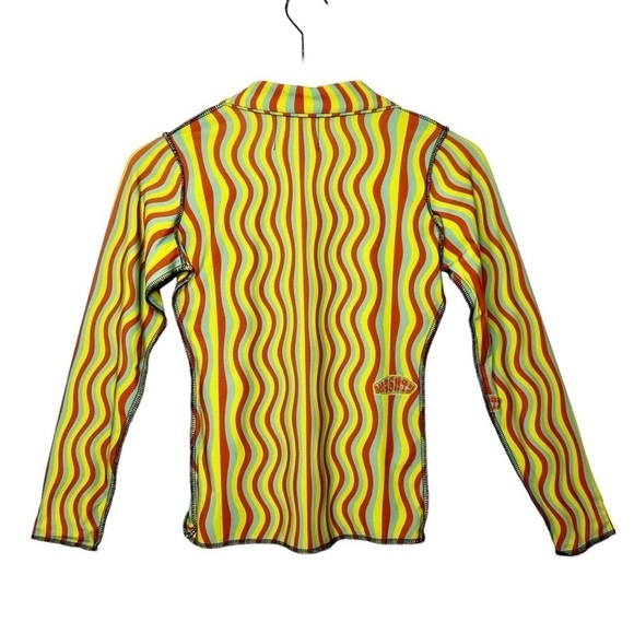 OMighty Dolls Kill The Squiggly Rainbow Button Front Women’s Stretch Shirt Sz XS - Picture 8 of 11